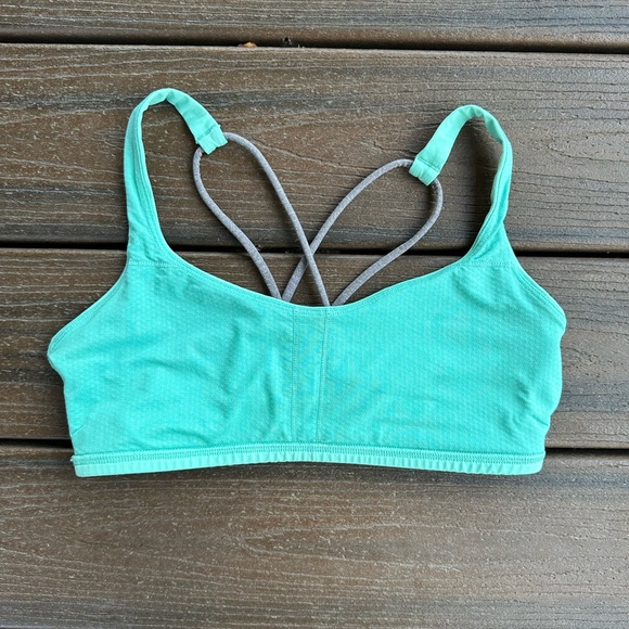 Lululemon Free To Be Bra Wild Mint & Grey Straps Grey size 8 - Picture 5 of 8